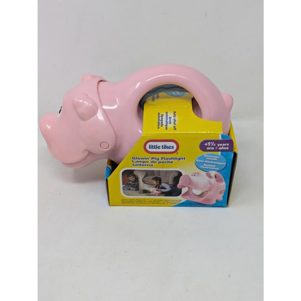 Vintage Little Tikes-Glow’n Flashlight Pig Lights Up Makes Noises
